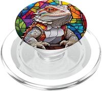 Drago barbuto in vetro colorato PopSockets PopGrip per MagSafe