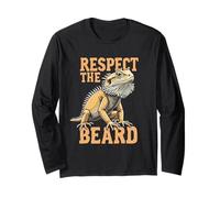 Drago Barbuto Rispetto La Barba Eccentrico Rettile Grafica Maglia a Manica