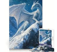 Drago bianco sulla cima della montagna - Puzzle da 1000 pezzi per adolescenti - Allenamento della concentrazione - Attività ricreativa - Incastro preciso - Regalo premuroso (50x75cm)