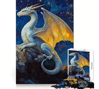 Drago bianco sulla cima della montagna Puzzle da 1000 pezzi per adolescenti Allenamento della concentrazione, attività ricreativa, assemblaggio preciso, regalo premuroso (38x26cm)