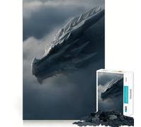 Drago Bianco tra le Nuvole Puzzle da 1000 pezzi Gioco creativo Incastro perfetto,nessun pezzo si stacca Attività per rafforzare i legami familiari (38x26cm)