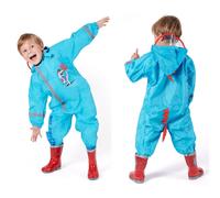 Drago Blu Tuta Intera Pioggia Impermeabile 3 - 8 anni Bambini Ragazzi Perletti