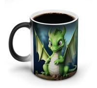 Drago carino tazze da caffè divertente cambia colore tazza unico scolorimento tazza sensibile al calore tazza moda stampa tazza da tè in ceramica novità regali per compleanno uomini donne