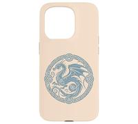Drago Celtico Cerchio Medievale Fantasy Simbolo Uomini Donne Bambini Custodia per iPhone 15 Pro