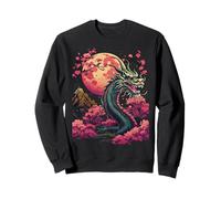 Drago Cherry Blossom Stile Giappone Estetica Drago Giapponese Felpa