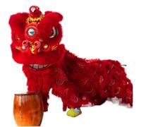 Drago Cinese per Feste Costume della Mascotte Danza del Leone di Capodanno Cinese Arte Popolare Adulti Cosplay Festa Sport all'Aria Aperta Feste Cinesi in Italia(Rot)