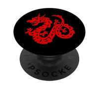Drago Cinese Rosso PopSockets PopGrip Adesivo