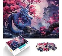drago dei fiori di ciliegio puzzle 1000 pezzi per adulti Giocattoli che creano dipendenza e sfidano l'intelligenza del cervello Decorazione d'arte per la casa 38x26cm