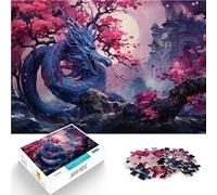 drago dei fiori di ciliegio Puzzle da 1000 pezzi per adolescenti Antistress Vacanza in patria Uccidere il tempo con pezzi completamente interconnessi di forma casuale 38x26cm