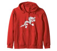 Drago del Bhutan Felpa con Cappuccio