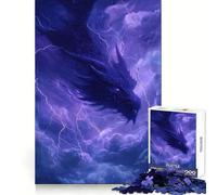 Drago della tempesta nel cielo elettrico, puzzle da 1000 pezzi per adulti, gioco per esercitare la mente, svago delicato, design da assemblare, regalo stagionale 38x52cm