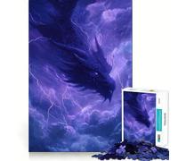 Drago della tempesta nel cielo elettrico - Puzzle da 1000 pezzi per adulti - Regalo - Gioco di abilità mentale - Divertimento tranquillo - Design da assemblare 38x26cm