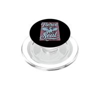 Drago dell'anima feroce retrò con creatura mitica PopSockets PopGrip per MagSafe