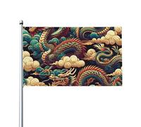 Drago Delle Nuvole Cina Garden Flag Con 2 Occhielli Bandiere Di Benvenuto Resistente Alle Intemperie Bandiere Da Giardino Decorazione Per All'Aperto Fattoria Esterni 90X152Cm