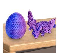 Drago di cristallo con uovo di drago, uovo di drago articolato stampato in | Giocattoli realistici del drago di cristallo | Giunti mobili creativi articolati per giocattoli Fidget per collezionisti