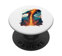 Drago di fuoco ardente dell'invincibilità PopSockets PopGrip Adesivo