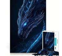Drago di ghiaccio mistico Puzzle da 1000 pezzi per ragazzi, rompicapo rilassante, arte da assemblare, regalo di alta qualità (38x52cm)