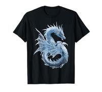 Drago di ghiaccio Motivo Mitico Opera d'arte Ice Dragon Maglietta