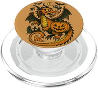 Drago di Halloween pronto per dolcetto o scherzetto divertimento spettrale PopSockets PopGrip per MagSafe