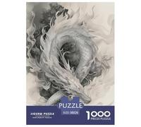 Drago di inchiostro Cinese Puzzle 1000 Pezzi Nuvole e Nebbia Puzzle Gioco Di Pazienza E Riflessione Decorazione Interna in Cartone 100% Riciclato per Adulti Bambini 38x26cm/1000pcs