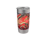 Drago di Katsushika Hokusai Bicchiere termico in acciaio inox doppia parete