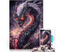 Drago di pietra ardente puzzle 1000 pezzi per adulti Aiuta il cervello ad allenare i giocattoli che creano dipendenza per coltivare la pazienza Regalo divertente 38x26cm