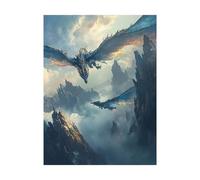 Drago Dipingere con i Numeri Adulti Guerra Dipingere con i Numeri Bambini 70 x 95CM, Kit Pittura Adulti con Colore Impermeabile Canvas per Quadri Moderni Soggiorno Decorazioni Parete Regalo 2YH-14074