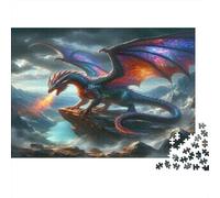 Drago fantastico Puzzle 1000Pcs Arte fantasy mitologica Decorazione Per La Casa. Rilassamento E Intelligence Per Adulti E Bambini Da 14 Anni 70x50cm/1000pcs