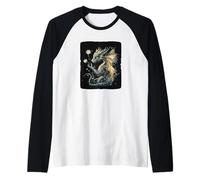 Drago fantasy con dente di leone per un fascino affascinante Maglia con Maniche Raglan