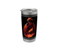 Drago Fenice con Fuoco e Fiamme Costume Bicchiere termico in acciaio inox doppia parete