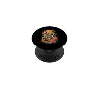 Drago Floreale Celeste Arte Fantasy Luna Creatura Mitica PopSockets PopGrip Adesivo
