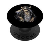 Drago fresco con giacca di pelle PopSockets PopGrip Adesivo
