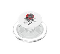 Drago giapponese con tramonto rosso, amante dell'arte giapponese PopSockets PopGrip per MagSafe