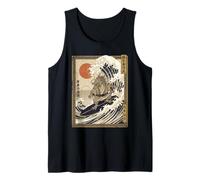 Drago Giapponese Divertente Surf Kanagawa Wave Samurai Canotta