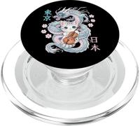Drago giapponese Kawaii Violoncello Cat Music Band Orchestra Anime PopSockets PopGrip per MagSafe