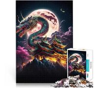 Drago giapponese Puzzle da 1000 pezzi per adolescenti Giocattoli che creano dipendenza e sfidano l'intelligenza del cervello Interazione genitore-figlio 38x26cm