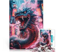 Drago giapponese Sakura Puzzle da 1000 pezzi per adulti Giocattoli che creano dipendenza e sfidano l'intelligenza del cervello Interazione genitore-figlio 38x26cm