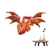 Drago giocattolo, giocattoli per draghi per bambini - Figure di drago volante flessibili articolate,Descrizione del desktop per la casa, artigianato creativo per il desktop o un mobile per libreria
