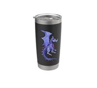 Drago Illustrazione Draghi Design Nerd Bicchiere termico in acciaio inox doppia parete