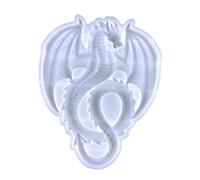 Drago in silicone - 10,24*8,19*0,83 pollici Resina epossidica artigianale