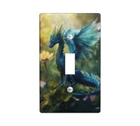 Drago Luce Interruttore Piastra di Copertura Floreale Mosca Dinosauro Fresco Animale Foresta Paesaggio Natura Blu Verde Giallo Policarbonato (PC) Decorazione Cucina Camera Parete Presa Elettr
