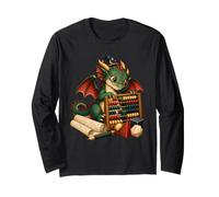 Drago Mago Matematica Abaco Geometria Numeri Nerd Maglia a Manica