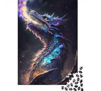 Drago Misterioso Puzzle 1000 Pezzi Puzzle per Adulti Colori Cosmici Gioco di Puzzle 1000 Pezzi Carta Relax Decorazione Regalo 52x38cm/1000pcs