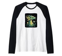 Drago mistico e dente di leone per una sensazione da sogno Maglia con Maniche Raglan