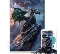 Drago mistico sulla roccia, puzzle da 1000 pezzi per adulti, regalo, gioco di logica, giocattolo per momenti di condivisione, taglio preciso, sorpresa di compleanno (38x26cm)