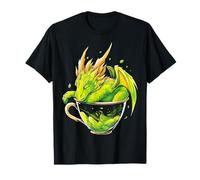Drago Mitico Dormire Caffè Tè Illustrazione Arte Drago Maglietta
