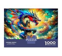 Drago nel cielo 1000 Pezzi Gioco Cerebrale Premium in Cartone Robusto Per Mantenere La Mente Agile Fortezza concepito Come Attività Di Svago E Regalo Per Donne O Uomini 70x50cm/1000pcs
