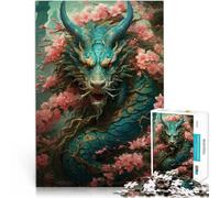 Drago nel giardino rosso puzzle 1000 pezzi per adulti Aiuta il cervello ad allenare i giocattoli che creano dipendenza per coltivare la pazienza Migliorare la memoria 38x26cm