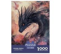 Drago nero Jigsaw Puzzles Per Adulti Creature fantastiche 1000 Pezzi Puzzle Decorazione Interna Unica Regalo Per Amore E Amico Per Gioco Familiare Gioco Education Stress Relief 38x26cm/1000pcs