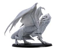 Drago nero per adulti - Drago Fantasy Miniature con apertura alare da 125 mm | Miniature epiche in scala 32 mm | DnD, Pathfinder, giochi di ruolo, giochi di guerra | Modello in resina non verniciata |